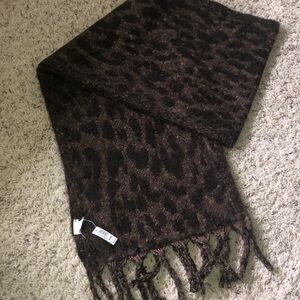 GAP Brown Leopard Print Scarf